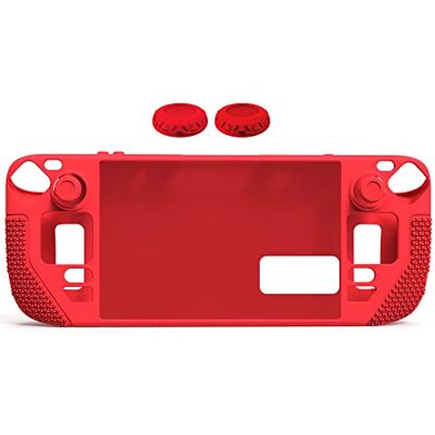 Desconocido Funda Protectora para Steam Deck, Funda Protectora de Silicona para máquina de Juegos con 2 Tapas de Joystick, antiarañazos, Antideslizante, protección Completa, Funda de Transporte (Rojo) Desconocido Funda Protectora para Steam Deck, Funda Protectora de Silicona para máquina de Juegos con 2 Tapas de Joystick, antiarañazos, Antideslizante, protección Completa, Funda de Transporte (Rojo)