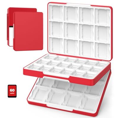 MoKo 60 Ranuras Estuche de Juegos para Tarjetas Nintendo Switch/3DS/2DS, Estuche Juego 3DS, Funda de Tarjeta de Juego con 24 Ranuras para Tarjetas 3DSXL/DS/DSi & 36 Ranuras para Tarjetas SD MoKo 60 Ranuras Estuche de Juegos para Tarjetas Nintendo Switch/3DS/2DS, Estuche Juego 3DS, Funda de Tarjeta de Juego con 24 Ranuras para Tarjetas 3DSXL/DS/DSi & 36 Ranuras para Tarjetas SD