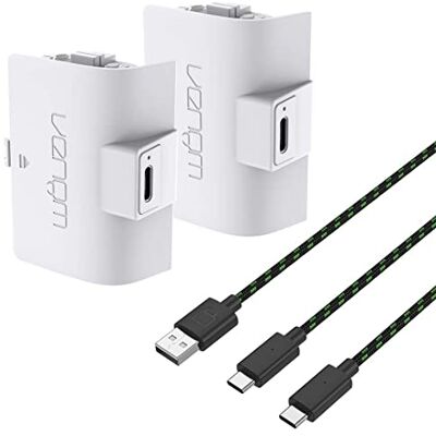 Venom Paquete doble de batería recargable de alta capacidad de 1100 mAh Blanco (Xbox Series X y S/Xbox One) Venom Paquete doble de batería recargable de alta capacidad de 1100 mAh Blanco (Xbox Series X y S/Xbox One)