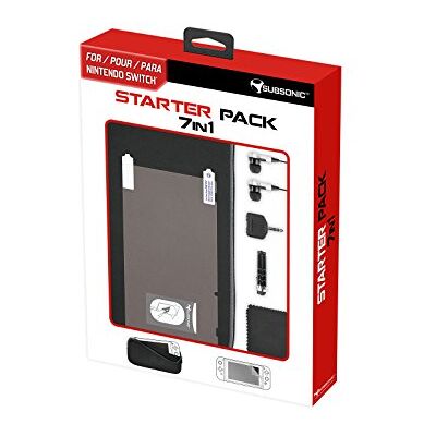 Subsonic Pack de accesorios 7 en 1 para Nintendo Switch con funda de proteccion en noprene y protector de pantilla Subsonic Pack de accesorios 7 en 1 para Nintendo Switch con funda de proteccion en noprene y protector de pantilla