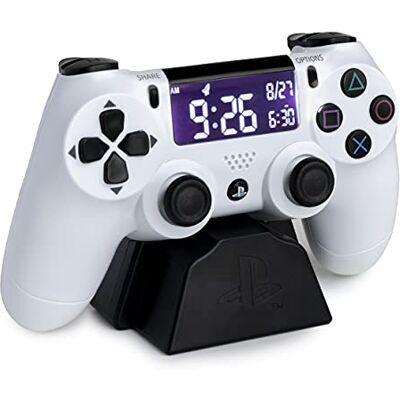 Paladone PS5 Digital Alarm USB Reverse LCD with Backlight White PlayStation Controller Design Paladone PS5 Digital Alarm USB Reverse LCD with Backlight White PlayStation Controller Design