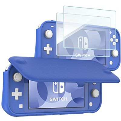 ProCase Funda Protectora para Nintendo Switch Lite con 2 Protectores de Pantalla Vidrio Templado, Estuche con Tapa Antiarañazos de Cubierta Suave y Delgada para Nintendo Switch Lite 2019 -Azul ProCase Funda Protectora para Nintendo Switch Lite con 2 Protectores de Pantalla Vidrio Templado, Estuche con Tapa Antiarañazos de Cubierta Suave y Delgada para Nintendo Switch Lite 2019 -Azul