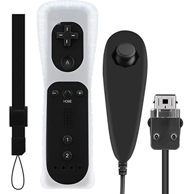 OSTENT El sensor de movimiento del mando a distancia con cable Nunchuck + Combo compatible para la consola Nintendo Wii Color Negro OSTENT El sensor de movimiento del mando a distancia con cable Nunchuck + Combo compatible para la consola Nintendo Wii Color Negro
