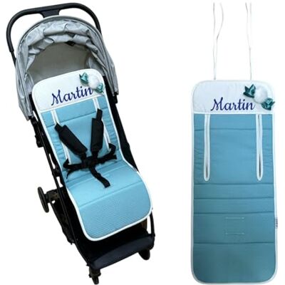 various BABY STAR Colchoneta transpirable para silla de paseo, Personalizado con nombre de su bebé bordado (C14VP) various BABY STAR Colchoneta transpirable para silla de paseo, Personalizado con nombre de su bebé bordado (C14VP)