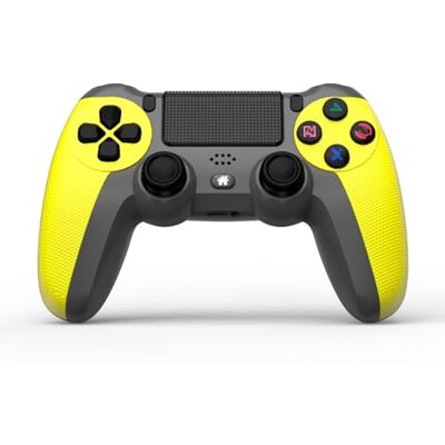 NK Mando para PS4 / PS3 / PC/Móvil Inalámbrico Wireless Controller con 2-Shock, Función Detección 6 ejes, Luz LED, Panel Táctil, Entrada para Auriculares, Cable de Carga incluido Amarillo NK Mando para PS4 / PS3 / PC/Móvil Inalámbrico Wireless Controller con 2-Shock, Función Detección 6 ejes, Luz LED, Panel Táctil, Entrada para Auriculares, Cable de Carga incluido Amarillo
