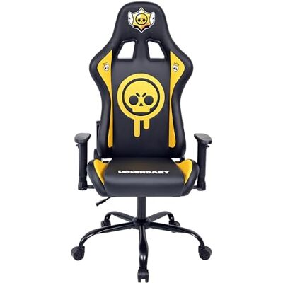Subsonic Silla Gaming Brawl Stars Silla de Oficina Ergonómica con Espuma de Alta Densidad, Respaldo Reclinable y Reposabrazos 3D Ajustables Altura Ajustable Negro Subsonic Silla Gaming Brawl Stars Silla de Oficina Ergonómica con Espuma de Alta Densidad, Respaldo Reclinable y Reposabrazos 3D Ajustables Altura Ajustable Negro
