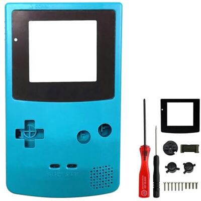 OSTENT Reemplazo de la cubierta de la caja de carcasa completa compatible con la consola de color Gameboy de Nintendo GBC Color azul OSTENT Reemplazo de la cubierta de la caja de carcasa completa compatible con la consola de color Gameboy de Nintendo GBC Color azul