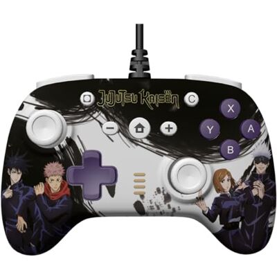 Konix Jujutsu Kaisen Mando con cable para Nintendo Switch, Switch 2 y PC Función de vibración Cable de 3 m Negro Konix Jujutsu Kaisen Mando con cable para Nintendo Switch, Switch 2 y PC Función de vibración Cable de 3 m Negro