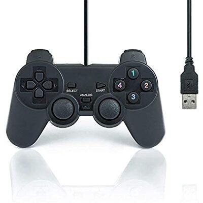 QUMOX Doble Vibración USB Joystick del regulador del juego para PC QUMOX Doble Vibración USB Joystick del regulador del juego para PC