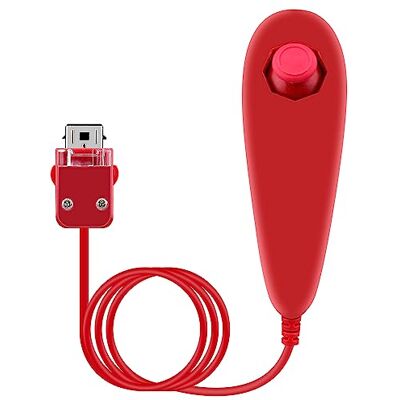 OSTENT Mando Nunchuck con Cable Basado en el Movimiento para Nintendo Wii Console Videojuegos Color Rojo OSTENT Mando Nunchuck con Cable Basado en el Movimiento para Nintendo Wii Console Videojuegos Color Rojo