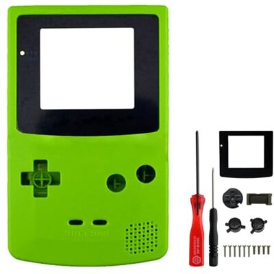 OSTENT Reemplazo de cubierta de carcasa de carcasa completa compatible para consola de color Nintendo GBC Gameboy Color verde OSTENT Reemplazo de cubierta de carcasa de carcasa completa compatible para consola de color Nintendo GBC Gameboy Color verde
