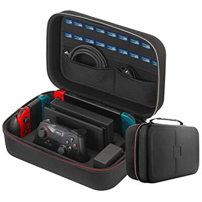 VBESTLIFE Bolsa de Almacenamiento de EVA para portátil de Gran Capacidad, Bolsa de Mensajero rígida con protección, Forro Suave, 18 Juegos para Consola Controlador Pro VBESTLIFE Bolsa de Almacenamiento de EVA para portátil de Gran Capacidad, Bolsa de Mensajero rígida con protección, Forro Suave, 18 Juegos para Consola Controlador Pro