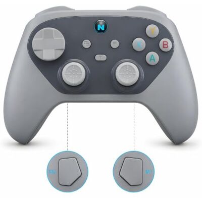 NITHO KARMA Mando Inalámbrico Compatible con Switch, Switch 2, PC, Android y iOS, Gamepad con Gatillos de Efecto Hall, Botones Traseros Programables, Giroscopio 6 Ejes, Vibración Dual y Turbo – Gris NITHO KARMA Mando Inalámbrico Compatible con Switch, Switch 2, PC, Android y iOS, Gamepad con Gatillos de Efecto Hall, Botones Traseros Programables, Giroscopio 6 Ejes, Vibración Dual y Turbo – Gris