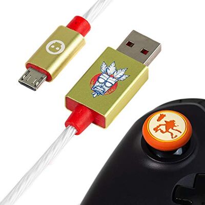 Numskull Crash Bandicoot Cable micro USB y asas para pulgar (1,5 m, para Xbox One, mando de PS4) Numskull Crash Bandicoot Cable micro USB y asas para pulgar (1,5 m, para Xbox One, mando de PS4)