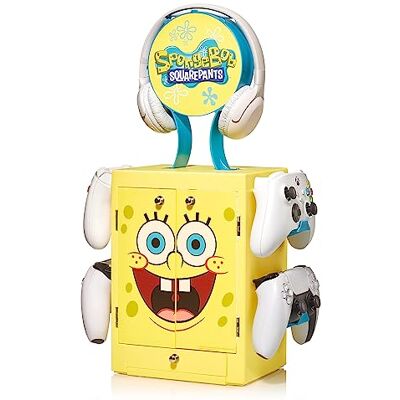 Numskull Taquilla de juego inspirada en Bob Esponja para 4 mandos 10 juegos 1 auricular Numskull Taquilla de juego inspirada en Bob Esponja para 4 mandos 10 juegos 1 auricular