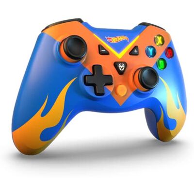 KROM KEY PRO Hot Wheels Gamepad con Cable, X-input y Direct-input, Joystick y Gatillos Analógicos, Función Turbo, Bluetooth 2.1, Compatible con PC y Nintendo Switch, Color azul KROM KEY PRO Hot Wheels Gamepad con Cable, X-input y Direct-input, Joystick y Gatillos Analógicos, Función Turbo, Bluetooth 2.1, Compatible con PC y Nintendo Switch, Color azul
