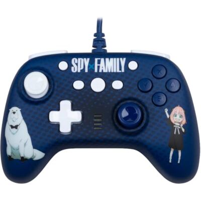 Konix Spy x Family Mando con cable para Nintendo Switch, Switch 2 y PC Función de vibración Cable de 3 m Diseño Anya y Bond Forger Azul Konix Spy x Family Mando con cable para Nintendo Switch, Switch 2 y PC Función de vibración Cable de 3 m Diseño Anya y Bond Forger Azul