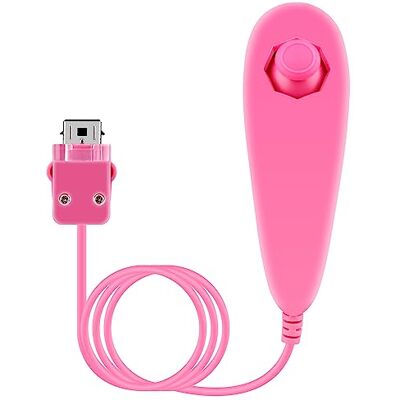 OSTENT Mando Nunchuck con Cable Basado en el Movimiento para Nintendo Wii Console Videojuegos Color Rosa OSTENT Mando Nunchuck con Cable Basado en el Movimiento para Nintendo Wii Console Videojuegos Color Rosa