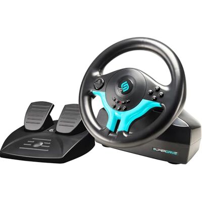 Subsonic Volante Superdrive SV250-S Volante de Carreras Switch 2 / Switch. Rotación de 180°, con Pedales y Paletas de Cambio – Edición Azul Subsonic Volante Superdrive SV250-S Volante de Carreras Switch 2 / Switch. Rotación de 180°, con Pedales y Paletas de Cambio – Edición Azul