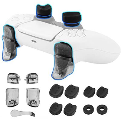 NITHO FPS Precision Kit para Mando PS5, Incluye Anillos de Precisión, Extensiones para Gatillos y Botones, 3 Tamaños de Empuñaduras para Pulgar, Mejora el Precisión Compatible con PS5 NITHO FPS Precision Kit para Mando PS5, Incluye Anillos de Precisión, Extensiones para Gatillos y Botones, 3 Tamaños de Empuñaduras para Pulgar, Mejora el Precisión Compatible con PS5