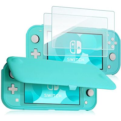 ProCase Funda Protectora para Nintendo Switch Lite con 2 Protectores de Pantalla Vidrio Templado, Estuche con Tapa Antiarañazos de Cubierta Suave y Delgada para Nintendo Switch Lite 2019 – Turquesa ProCase Funda Protectora para Nintendo Switch Lite con 2 Protectores de Pantalla Vidrio Templado, Estuche con Tapa Antiarañazos de Cubierta Suave y Delgada para Nintendo Switch Lite 2019 – Turquesa