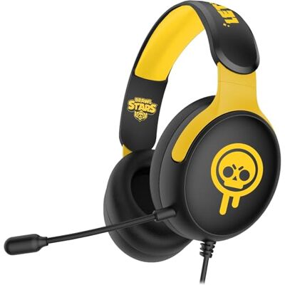 Subsonic Auriculares con Cable para Juegos Brawl Stars Drippy Skull con Micrófono. Auriculares Estéreo para Juegos Compatibles con Consolas, PC, Tabletas y Smartphones Negro y Amarillo Subsonic Auriculares con Cable para Juegos Brawl Stars Drippy Skull con Micrófono. Auriculares Estéreo para Juegos Compatibles con Consolas, PC, Tabletas y Smartphones Negro y Amarillo