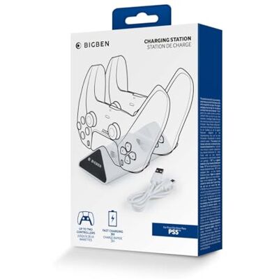 Nacon Estación de Carga USB-C para los Controladores Oficiales Dualsense PS5 Nacon Estación de Carga USB-C para los Controladores Oficiales Dualsense PS5
