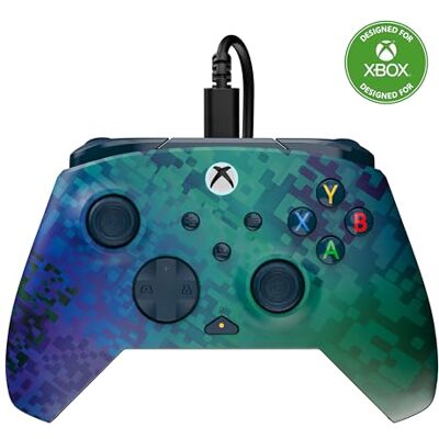 Turtle Beach Rematch Advanced Glitch Green Mando de juego con cable. Con licencia para Xbox con botones reemplazables, gatillos ultracortos y controles de Audio Turtle Beach Rematch Advanced Glitch Green Mando de juego con cable. Con licencia para Xbox con botones reemplazables, gatillos ultracortos y controles de Audio