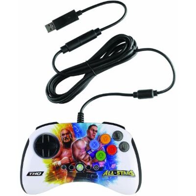Mad Catz WWE All STARS BrawlPad Volante/mando (Mando de juegos, Xbox, D-pad, Turbo, Volver, Start, Con cables, USB, 3 m) Múltiple Mad Catz WWE All STARS BrawlPad Volante/mando (Mando de juegos, Xbox, D-pad, Turbo, Volver, Start, Con cables, USB, 3 m) Múltiple