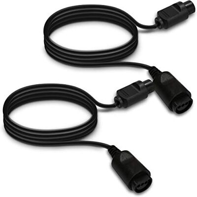 kwmobile 2x Cable de extensión compatible con Nintendo 64 Controller Cable para consola de 180 cm en negro kwmobile 2x Cable de extensión compatible con Nintendo 64 Controller Cable para consola de 180 cm en negro