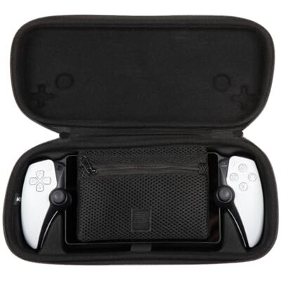 Konix Funda de protección, Transporte y Almacenamiento para el Mando a Distancia PlayStation Portal Negro Konix Funda de protección, Transporte y Almacenamiento para el Mando a Distancia PlayStation Portal Negro