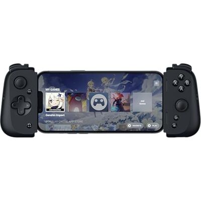 Razer Kishi V2 para iPhone Mando de juego, ajuste universal puente extensible, transmisión de juegos de PC y consola ergonómico (impulsado por la aplicación Nexus) Negro Razer Kishi V2 para iPhone Mando de juego, ajuste universal puente extensible, transmisión de juegos de PC y consola ergonómico (impulsado por la aplicación Nexus) Negro