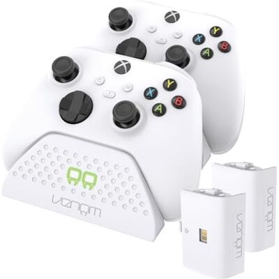 Venom Base de Carga Doble con 2 Paquetes de baterías Recargables Blanco (Xbox Series X y S/Xbox One) Venom Base de Carga Doble con 2 Paquetes de baterías Recargables Blanco (Xbox Series X y S/Xbox One)