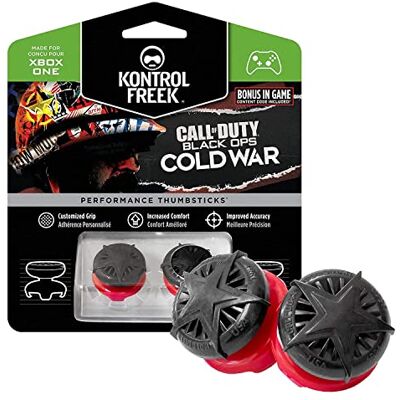 KontrolFreek Call of Duty: Black Ops Cold War para Xbox One y Xbox Series X/S Performance Thumbsticks 2 Alturas elevadas, convexo Negro/Rojo. KontrolFreek Call of Duty: Black Ops Cold War para Xbox One y Xbox Series X/S Performance Thumbsticks 2 Alturas elevadas, convexo Negro/Rojo.