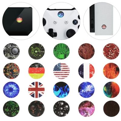eXtremeRate Pegatina de Botón de Inicio para Xbox One Consola y Mando Calcomanía Etiqueta Adhesiva Sticker Cubierta Decorativa para Xbox One S/X/Elite/Kinect Accesorios eXtremeRate Pegatina de Botón de Inicio para Xbox One Consola y Mando Calcomanía Etiqueta Adhesiva Sticker Cubierta Decorativa para Xbox One S/X/Elite/Kinect Accesorios