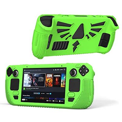 Desconocido Estuche protector para Steam Deck, protector de cubierta suave de silicona con protección de cuerpo completo, absorción de impactos, cubierta de piel de goma ergonómica (verde) Desconocido Estuche protector para Steam Deck, protector de cubierta suave de silicona con protección de cuerpo completo, absorción de impactos, cubierta de piel de goma ergonómica (verde)