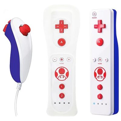 QUMOX Mando a Distancia MotionPlus + Nunchuk para Wii Toad Ver. QUMOX Mando a Distancia MotionPlus + Nunchuk para Wii Toad Ver.