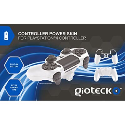 Gioteck Controller Power Skin, Batería Incorporada, Color Blanco (PlayStation 4) Gioteck Controller Power Skin, Batería Incorporada, Color Blanco (PlayStation 4)