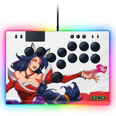 Razer Kitsune 2XKO Edition Mando arcade óptico con todos los botones para PS5 y PC diseño con 4 botones de movimiento precisos interruptores ópticos lineales planos 2XKO Razer Kitsune 2XKO Edition Mando arcade óptico con todos los botones para PS5 y PC diseño con 4 botones de movimiento precisos interruptores ópticos lineales planos 2XKO