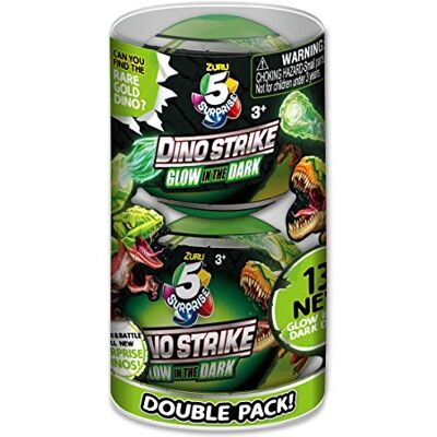 5 Surprise ZURU - Dino Strike Series 2 Brilla en la Oscuridad, Color Paquete Doble. () 5 Surprise ZURU - Dino Strike Series 2 Brilla en la Oscuridad, Color Paquete Doble. ()