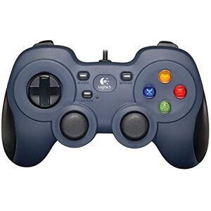Logitech F310 Gamepad con Cable, Distribución Tipo Consola, Mando de Dirección 4 Conmutadores, Comodidad de Sujeción, Cable 1,8m, PC Azul/Gris Logitech F310 Gamepad con Cable, Distribución Tipo Consola, Mando de Dirección 4 Conmutadores, Comodidad de Sujeción, Cable 1,8m, PC Azul/Gris