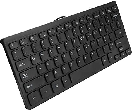 Cuifati Mini Teclado con Cable, Kaypad Impermeable Multimedia USB, Equipado con un Cable de 3.6 pies, operación y presión cómodas, Compatible con la mayoría de los Equipos informáticos