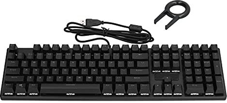 Goshyda Teclados Con Retroiluminación USB, 108 Teclas Teclado Con Retroiluminación RGB Teclado Mecánico Para Computadora Teclados Para Juegos De PC Con Proceso De Moldeo Por Inyección Dual,(Eje negro)