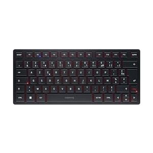 Cherry KW 9200 Mini, Teclado Compacto Multidispositivo para hasta 4 Dispositivos, Distribución de Teclado Francés (AZERTY), Conexión Bluetooth, Radiofrecuencia o Cable, Recargable, Negro Cherry KW 9200 Mini, Teclado Compacto Multidispositivo para hasta 4 Dispositivos, Distribución de Teclado Francés (AZERTY), Conexión Bluetooth, Radiofrecuencia o Cable, Recargable, Negro