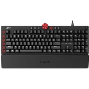 AOC AGON AKG700 Teclado de gaming Teclado para PC con distribución en Italiano e interruptores Cherry MX Red, Anti-Ghosting, N-Key Rollover y software programable G-Tools, negro AOC AGON AKG700 Teclado de gaming Teclado para PC con distribución en Italiano e interruptores Cherry MX Red, Anti-Ghosting, N-Key Rollover y software programable G-Tools, negro