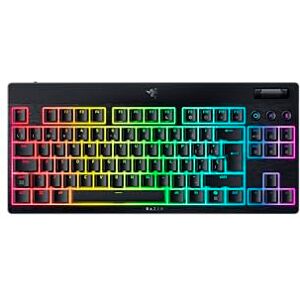 Razer BlackWidow V4 Tenkeyless HyperSpeed Low Profile Teclado Gaming inalámbrico con tecnología “Hot Swap” HyperSpeed y BT Rueda multifunción Orange Switch QWERTY Teclado ES Negro Razer BlackWidow V4 Tenkeyless HyperSpeed Low Profile Teclado Gaming inalámbrico con tecnología “Hot Swap” HyperSpeed y BT Rueda multifunción Orange Switch QWERTY Teclado ES Negro