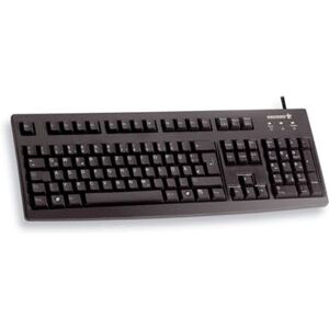 Cherry G83-6104, Diseño Internacional, Teclado QWERTY, Teclado con Cable, accionamiento Suave y cómodo de Las Teclas, Compacto, Duradero, reciclable, Negro Cherry G83-6104, Diseño Internacional, Teclado QWERTY, Teclado con Cable, accionamiento Suave y cómodo de Las Teclas, Compacto, Duradero, reciclable, Negro