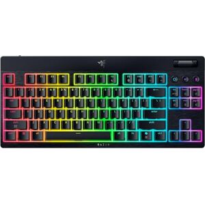 Razer BlackWidow V4 Tenkeyless HyperSpeed Low Profile Teclado Gaming inalámbrico con tecnología “Hot Swap” HyperSpeed y BT Rueda multifunción Green Switch QWERTY Teclado US Negro Razer BlackWidow V4 Tenkeyless HyperSpeed Low Profile Teclado Gaming inalámbrico con tecnología “Hot Swap” HyperSpeed y BT Rueda multifunción Green Switch QWERTY Teclado US Negro