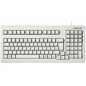 Cherry G80-1800, Teclado Mecánico Compacto para Usos Industriales, Distribución UE (QWERTY), Con Cable (USB & PS/2), Interruptores MX BLACK, Gris Claro Cherry G80-1800, Teclado Mecánico Compacto para Usos Industriales, Distribución UE (QWERTY), Con Cable (USB & PS/2), Interruptores MX BLACK, Gris Claro