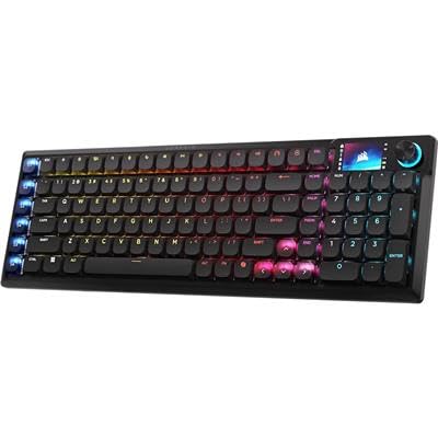 Corsair Vanguard Air 99 Teclado óptico mecánico inalámbrico RGB de Perfil bajo, QWERTY UK, distribución del 99%, interruptores OPX, 8000 Hz, Hyper-Polling, Stream Deck Integration, Flashtap SOCD Corsair Vanguard Air 99 Teclado óptico mecánico inalámbrico RGB de Perfil bajo, QWERTY UK, distribución del 99%, interruptores OPX, 8000 Hz, Hyper-Polling, Stream Deck Integration, Flashtap SOCD